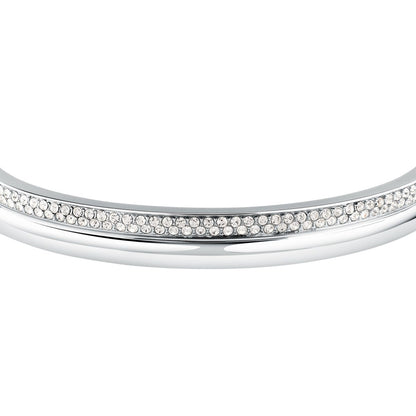 Bracciale Donna Morellato Vintage SAZJ13 Rigido in Acciaio Silver con Cristalli Bianchi 6x5 cm