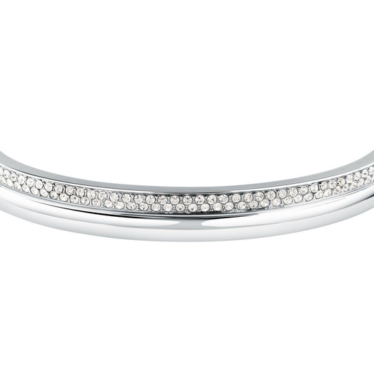 Bracciale Donna Morellato Vintage SAZJ23 Rigido in Acciaio Silver con Cristalli Bianchi 5,6x4,6 cm - Arena Gioielli  - Morellato