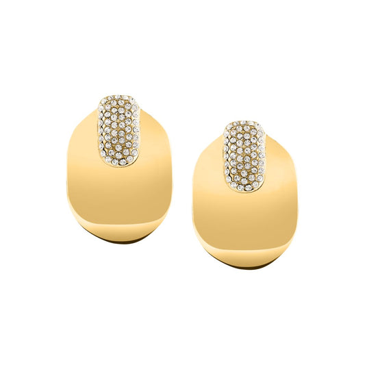 Orecchini Donna Morellato Vintage SAZJ16 a Lobo in Acciaio Dorato con Cristalli Bianchi 31 mm - Arena Gioielli  - Morellato