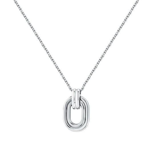 Collana Donna Morellato Vintage SAZJ18 in Acciaio Silver con Ciondolo Maglia Ovale 40+5 cm - Arena Gioielli  - Morellato