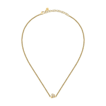 Collana Donna Morellato Legame Pendente in Acciaio Oro con Cristalli Bianchi SAZO01