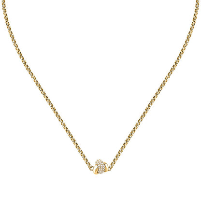 Collana Donna Morellato Legame Pendente in Acciaio Oro con Cristalli Bianchi SAZO01