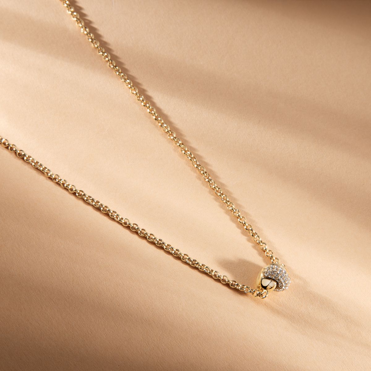 Collana Donna Morellato Legame Pendente in Acciaio Oro con Cristalli Bianchi SAZO01 - Morellato