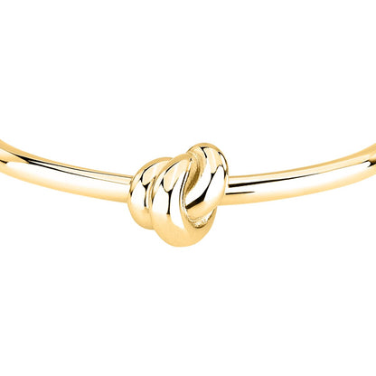 Bracciale Donna Morellato Legame SAZO05 Rigido in Acciaio Dorato con Simbolo Nodo 6x5 cm