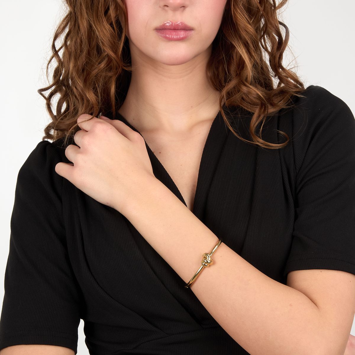 Bracciale Donna Morellato Legame SAZO05 Rigido in Acciaio Dorato con Simbolo Nodo 6x5 cm - Morellato