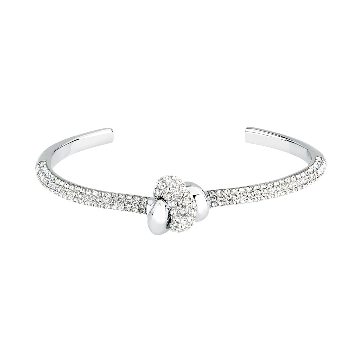 Bracciale Donna Morellato Legame Rigido in Acciaio con Nodo di Cristalli Bianchi SAZO08 - Arena Gioielli - Morellato