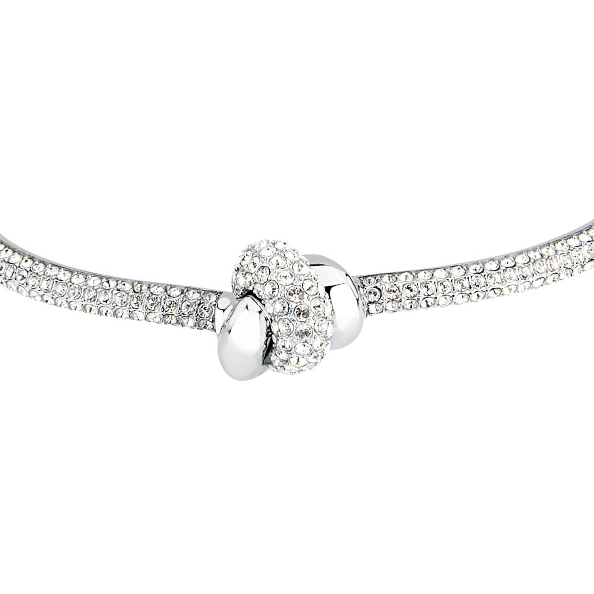 Bracciale Donna Morellato Legame Rigido in Acciaio con Nodo di Cristalli Bianchi SAZO08 - Arena Gioielli