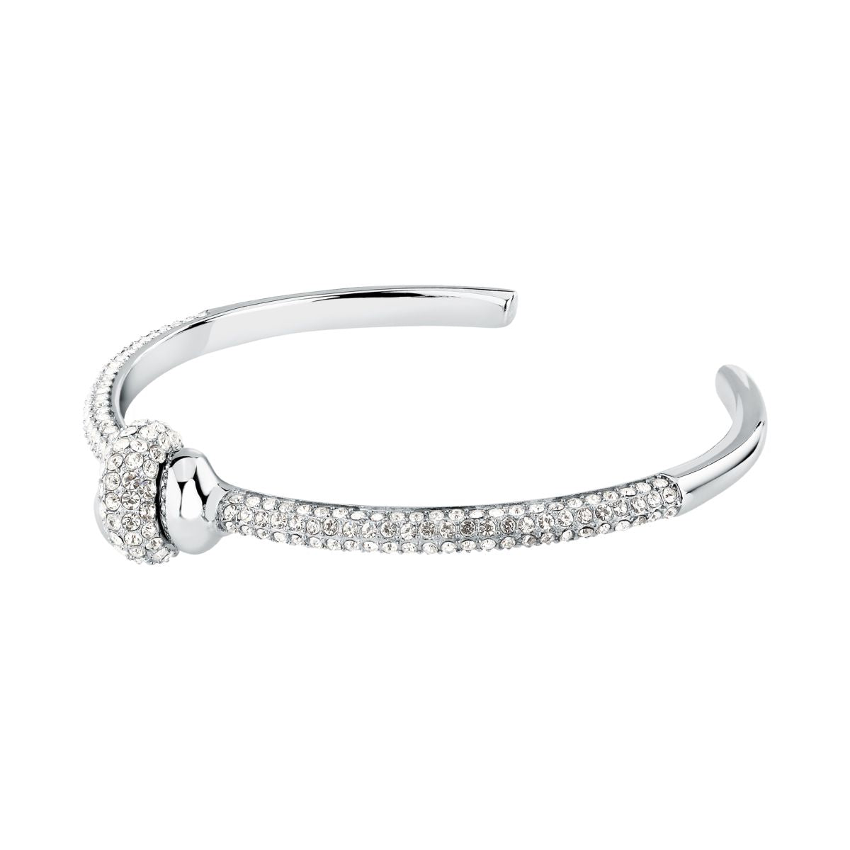Bracciale Donna Morellato Legame Rigido in Acciaio con Nodo di Cristalli Bianchi SAZO08 - Arena Gioielli