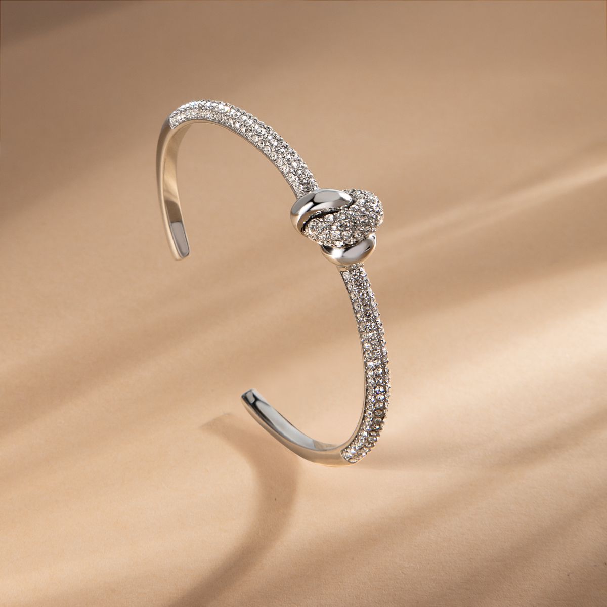 Bracciale Donna Morellato Legame Rigido in Acciaio con Nodo di Cristalli Bianchi SAZO08 - Arena Gioielli - Morellato