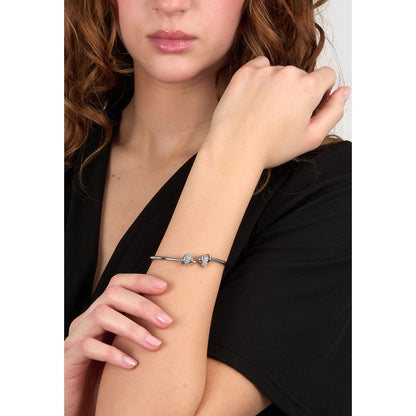 Bracciale Donna Morellato Legame Rigido in Acciaio con Nodi e Cristalli Bianchi SAZO10 - Arena Gioielli