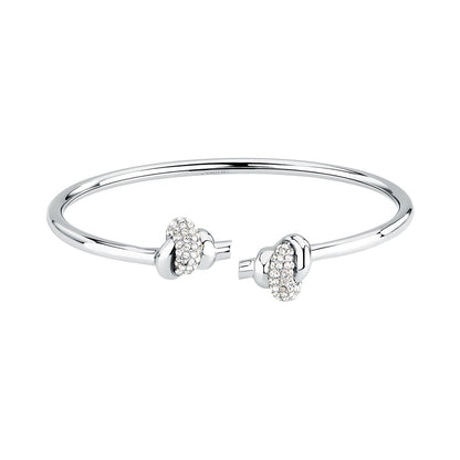Bracciale Donna Morellato Legame Rigido in Acciaio con Nodi e Cristalli Bianchi SAZO10 - Arena Gioielli
