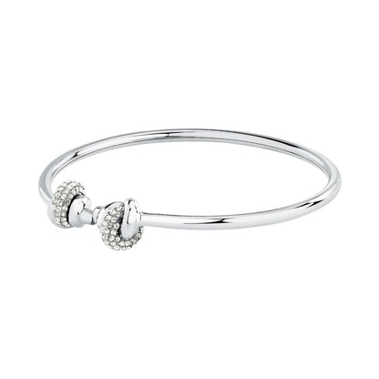 Bracciale Donna Morellato Legame Rigido in Acciaio con Nodi e Cristalli Bianchi SAZO10 - Arena Gioielli
