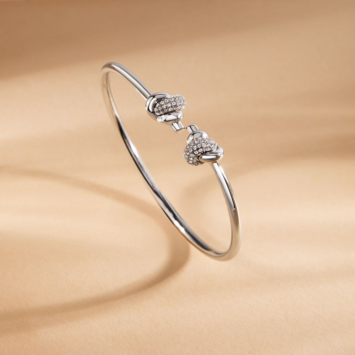 Bracciale Donna Morellato Legame Rigido in Acciaio con Nodi e Cristalli Bianchi SAZO10 - Arena Gioielli - Morellato