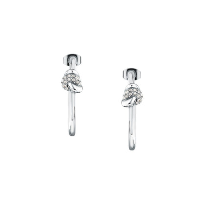 Orecchini Donna Morellato Legame SAZO12 a Cerchio in Acciaio Silver con Cristalli