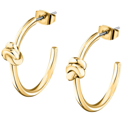 Orecchini Donna Morellato Legame SAZO13 a Cerchio in Acciaio Oro con Simbolo Nodo 25 mm