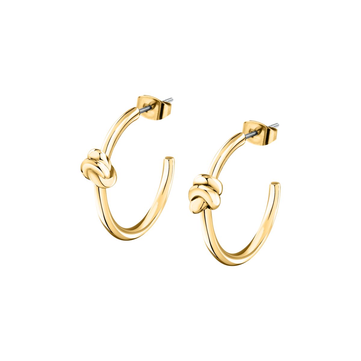 Orecchini Donna Morellato Legame SAZO13 a Cerchio in Acciaio Oro con Simbolo Nodo 25 mm - Morellato