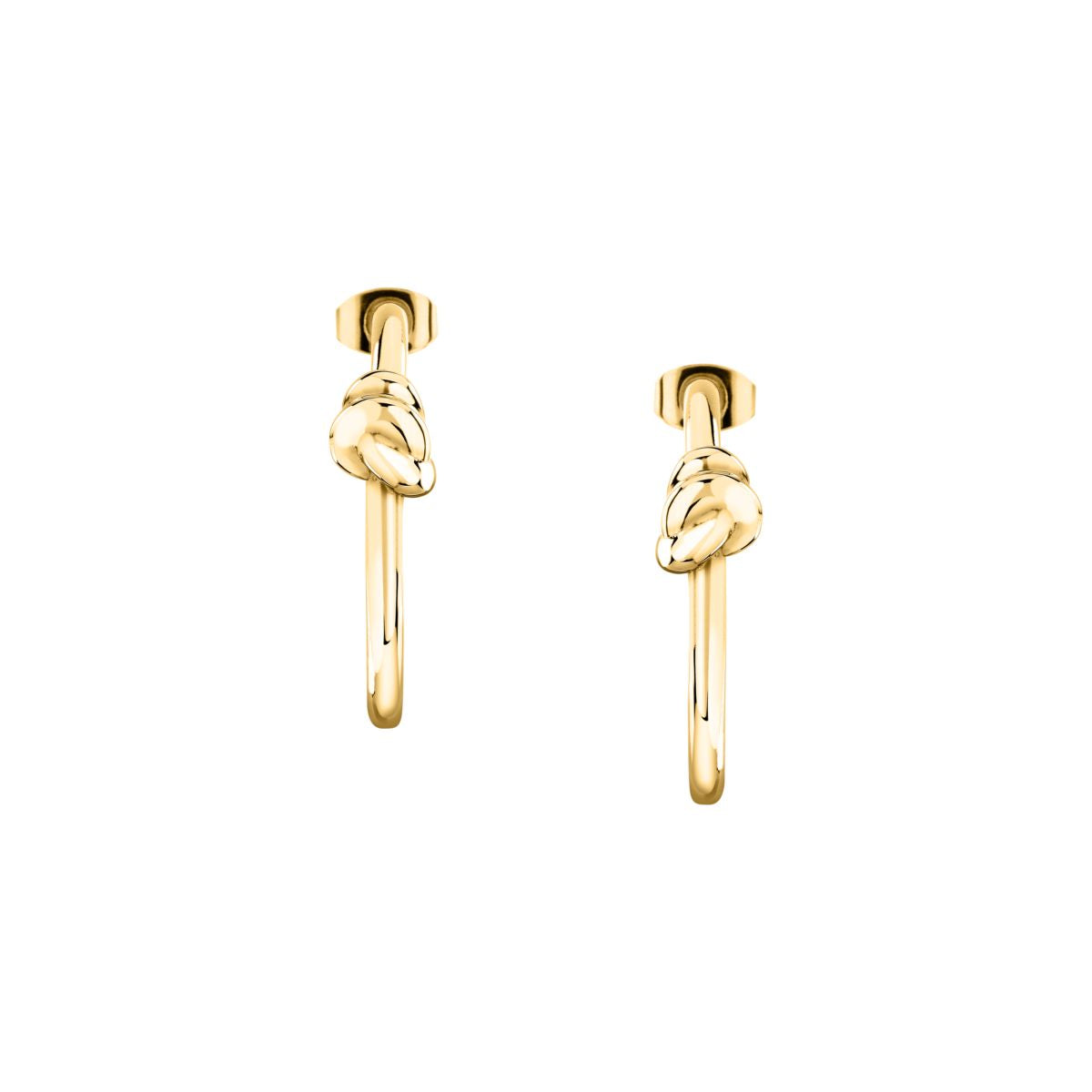 Orecchini Donna Morellato Legame SAZO13 a Cerchio in Acciaio Oro con Simbolo Nodo 25 mm - Morellato