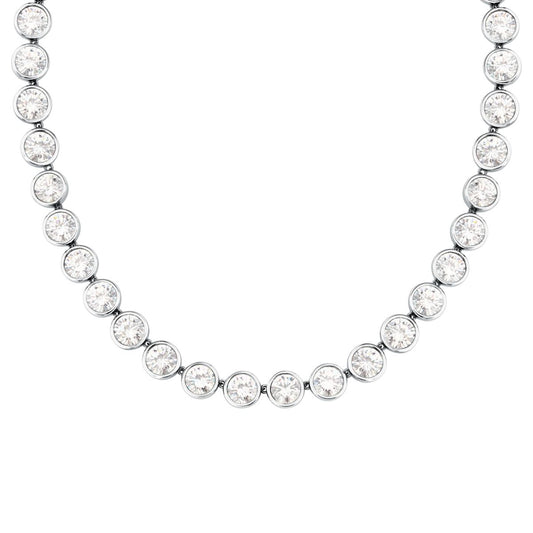 Collana Donna Morellato Cristalli Tennis in Acciaio con Cubic Zirconia Bianchi SAZW04 - Arena Gioielli - Morellato