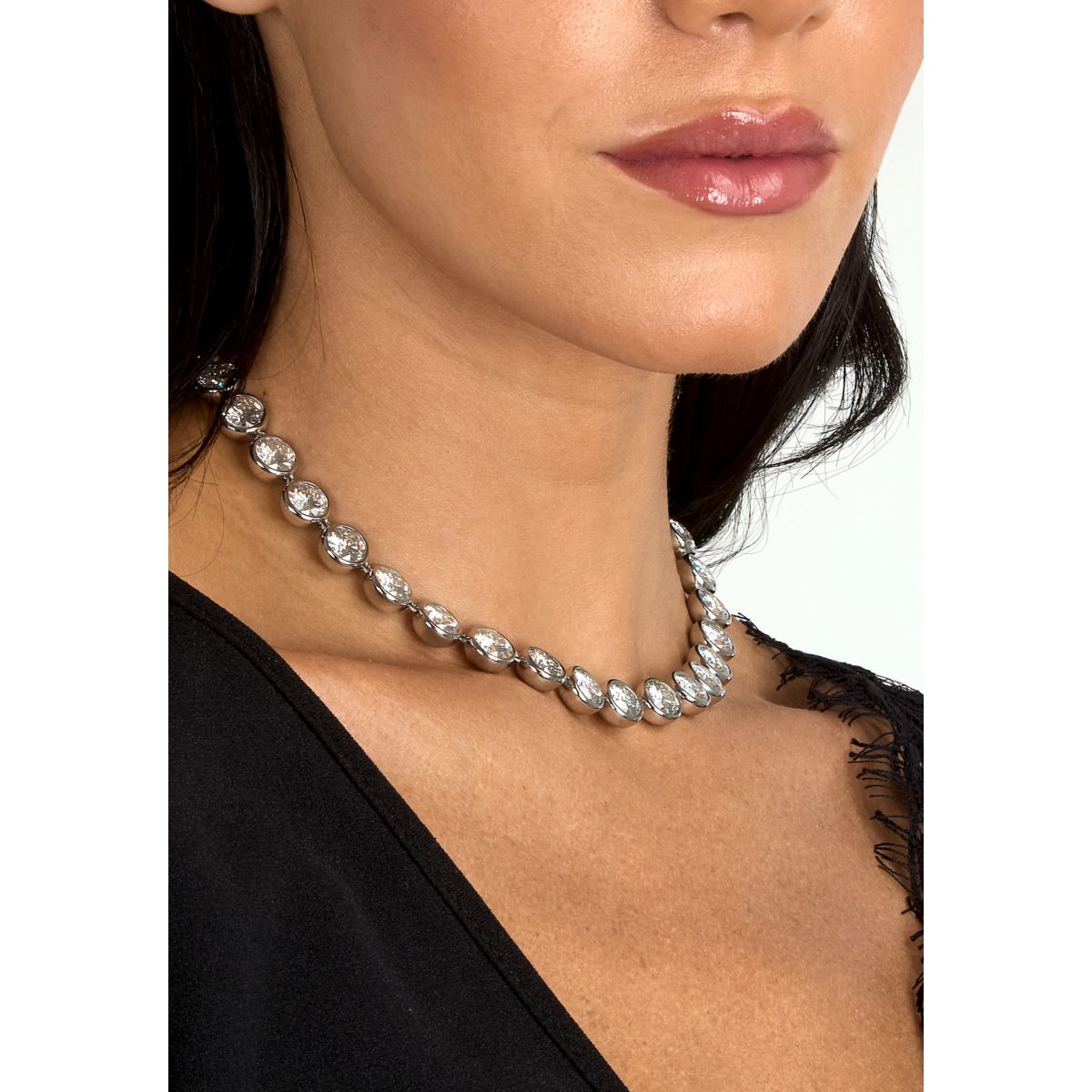 Collana Donna Morellato Cristalli Tennis in Acciaio con Cubic Zirconia Bianchi SAZW04 - Morellato