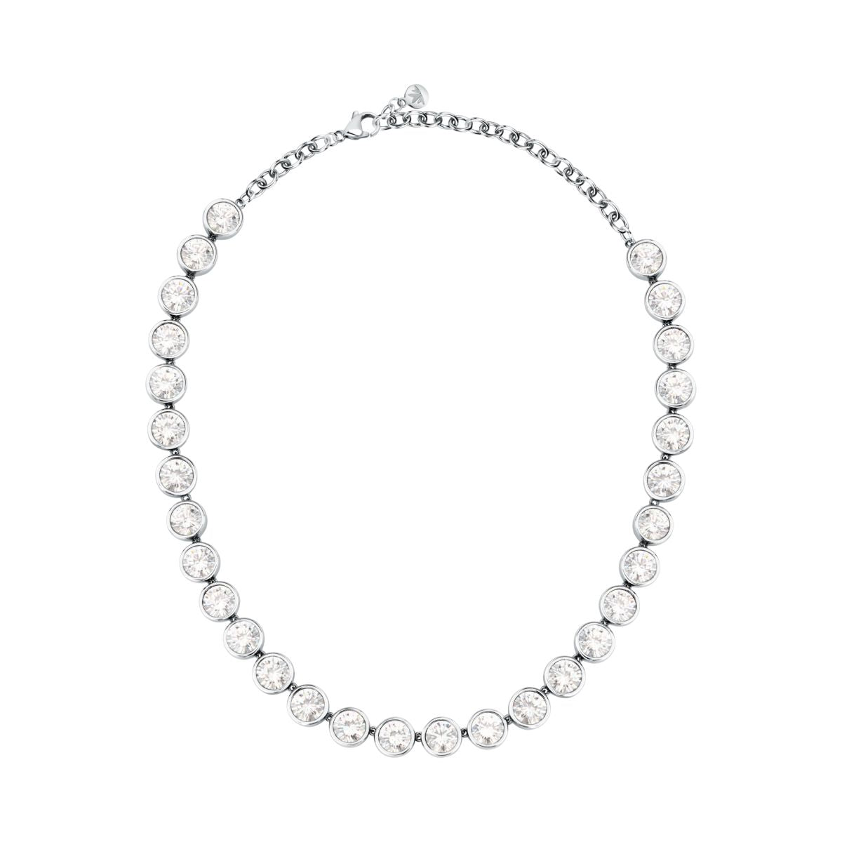 Collana Donna Morellato Cristalli Tennis in Acciaio con Cubic Zirconia Bianchi SAZW04 - Morellato