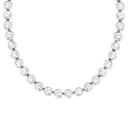 Collana Donna Morellato Cristalli Tennis in Acciaio con Cubic Zirconia Bianchi SAZW04