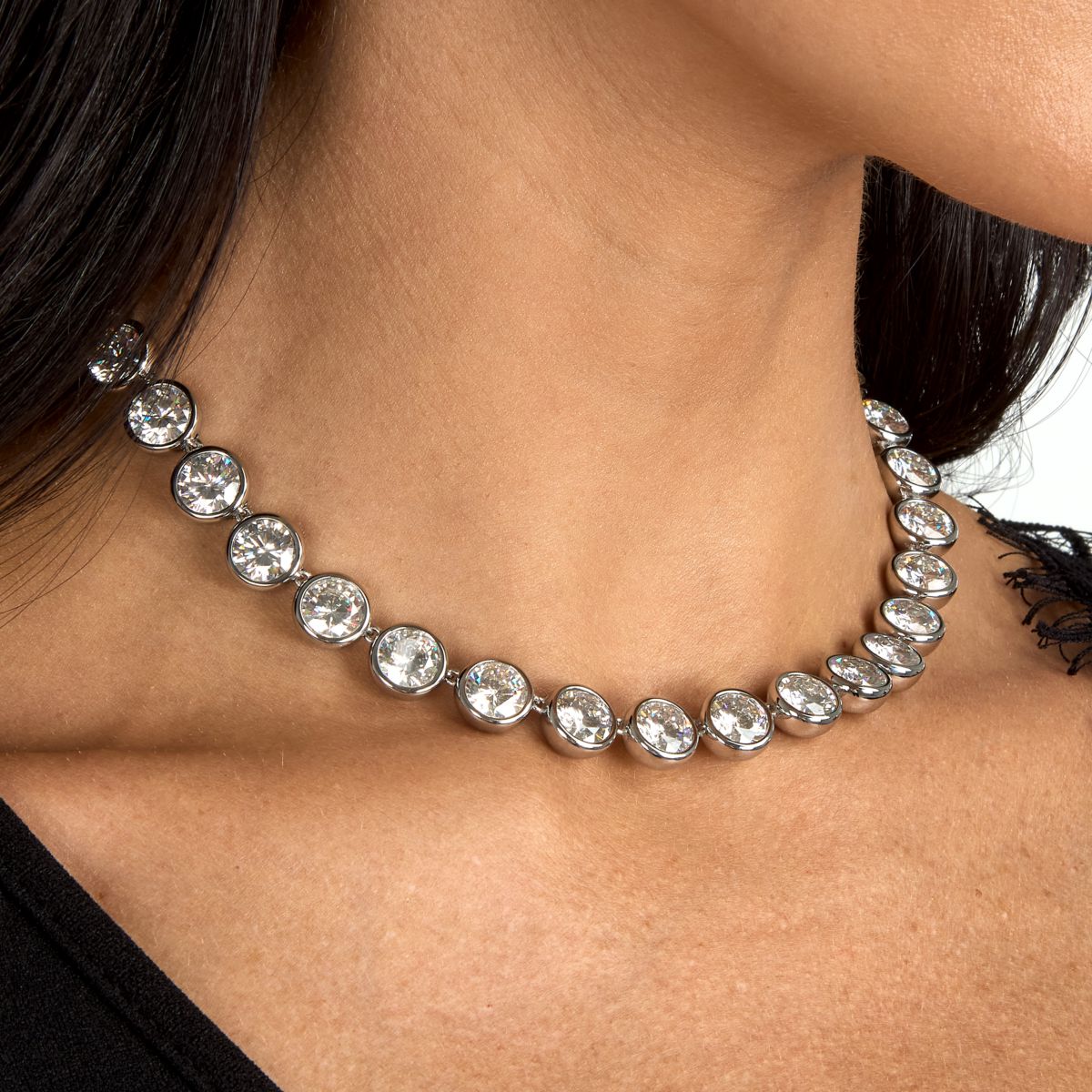 Collana Donna Morellato Cristalli Tennis in Acciaio con Cubic Zirconia Bianchi SAZW04 - Morellato