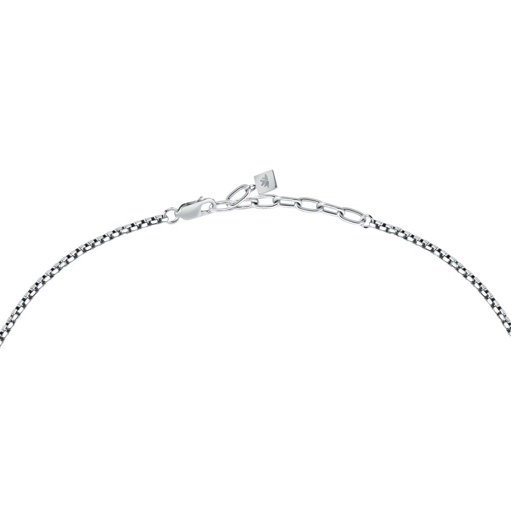 Collana Uomo Morellato Terra SBKA02 in Acciaio Silver con Pendente in Pietra Occhio di Tigre Blu 50+5 cm - Arena Gioielli