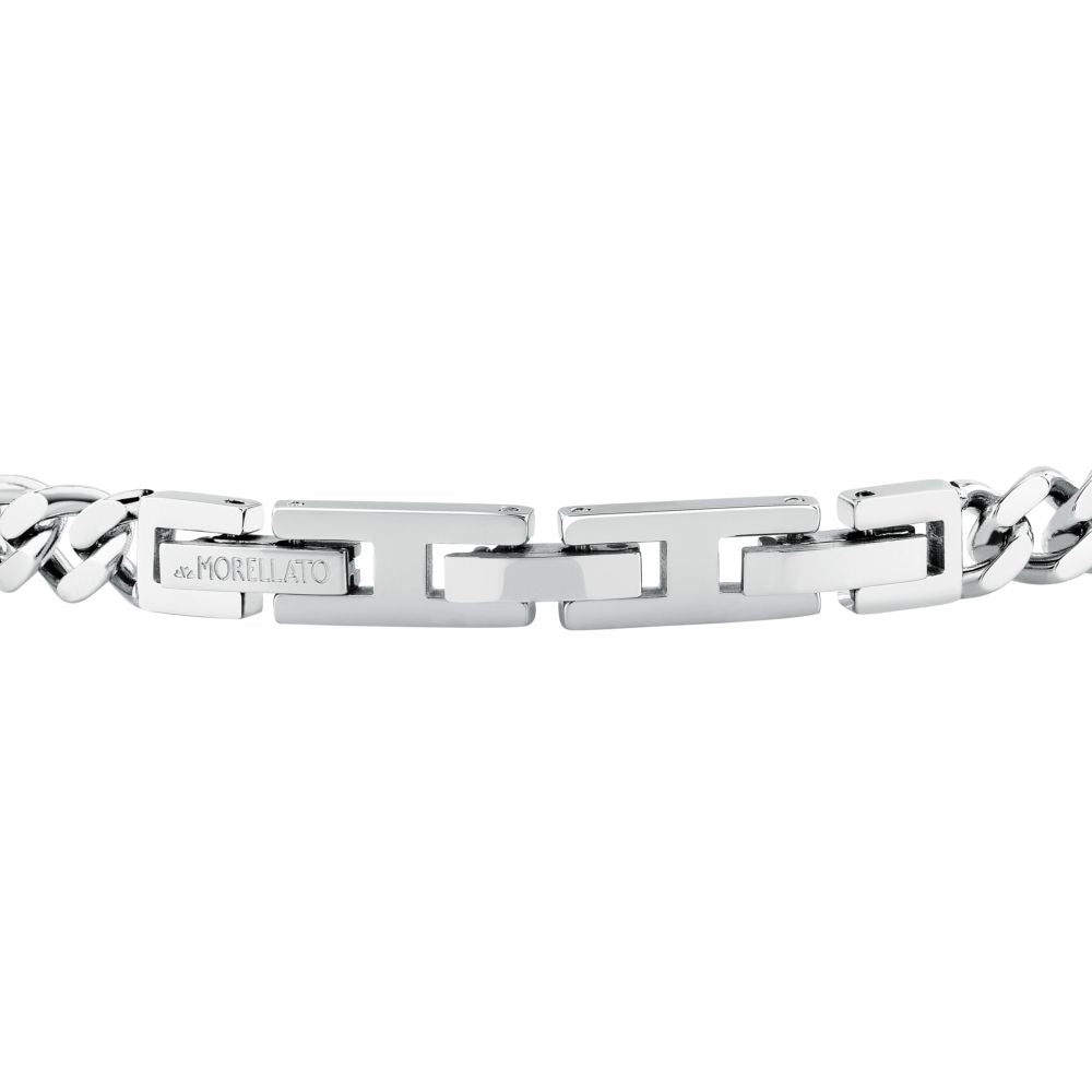 Bracciale Uomo Morellato Terra SBKA04 in Acciaio con Maglia Chain e Pietra Occhio di Tigre Marrone - Arena Gioielli