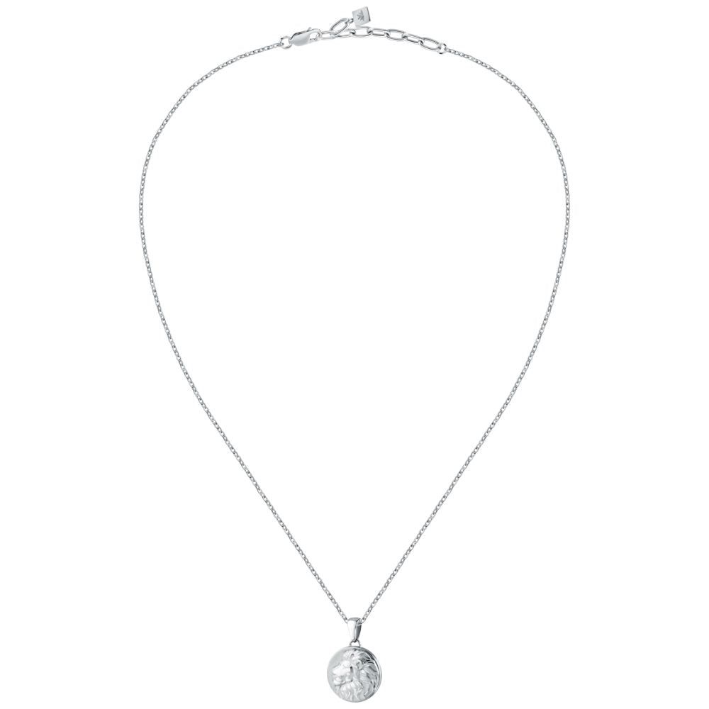 Collana Uomo Morellato Amuleti SBKA10 in Acciaio Silver con Pendente Simbolo Leone 50+5 cm - Arena Gioielli
