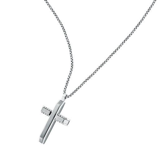 Collana Uomo Sector Spirit con Pendente Croce in Acciaio Silver SZQ32 - Arena Gioielli - Sector