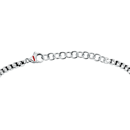 Bracciale Uomo Sector Spirit con Croce e Cristalli in Acciaio Silver e Nero SZQ35