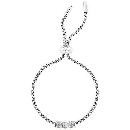 Bracciale Donna Trussardi T-Design in Acciaio Silver con Cristalli Bianchi TJAXA48 - Arena Gioielli
