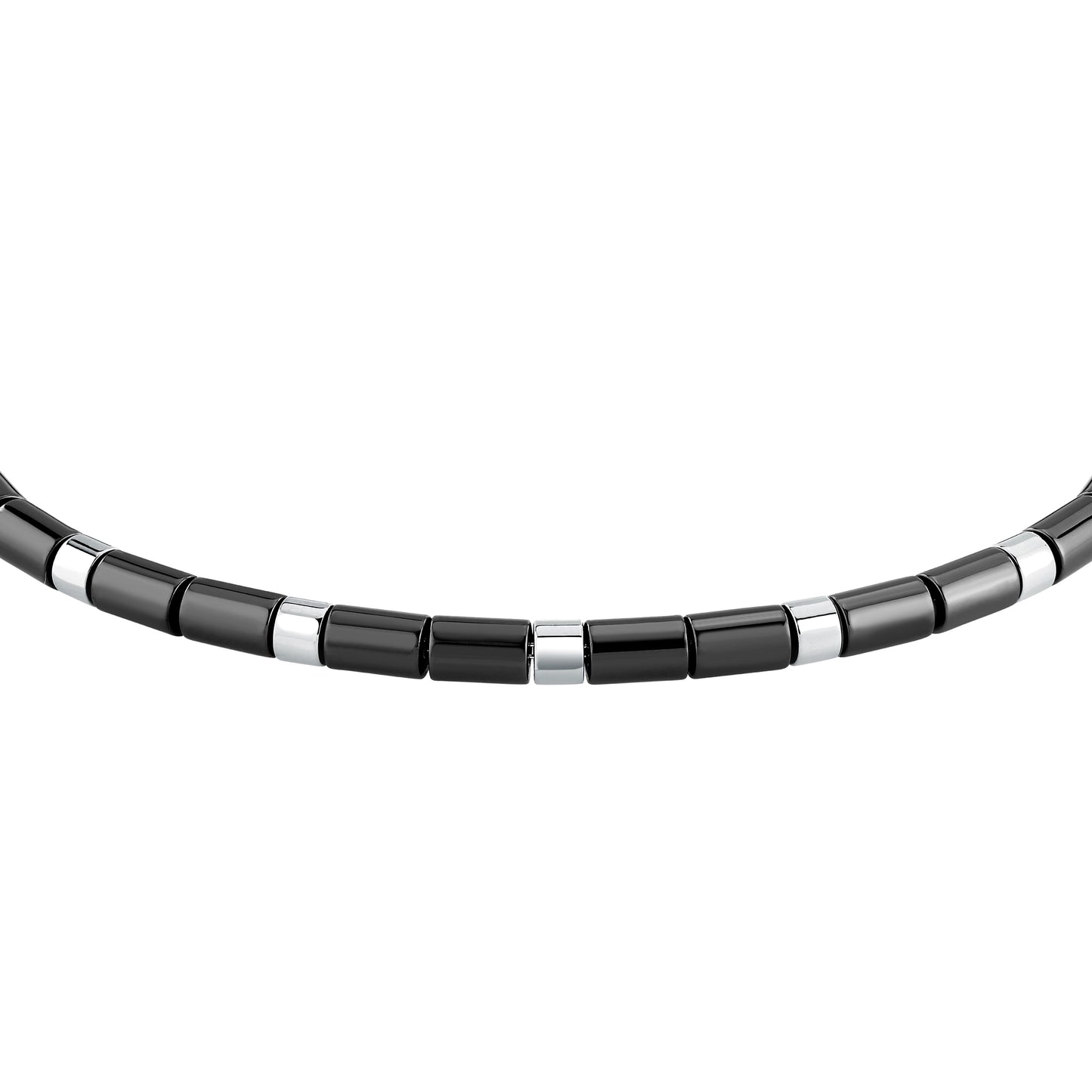 Bracciale Uomo Trussardi T-Ceramic in Acciaio e Ceramica Nera TJAXE06 - Arena Gioielli - Trussardi