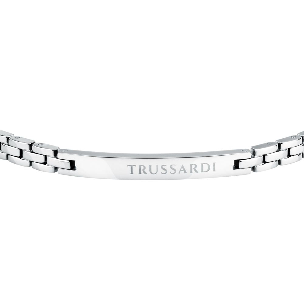 Bracciale Uomo Trussardi T-Steel Acciaio Placca ID Argento TJAXV15 - Trussardi