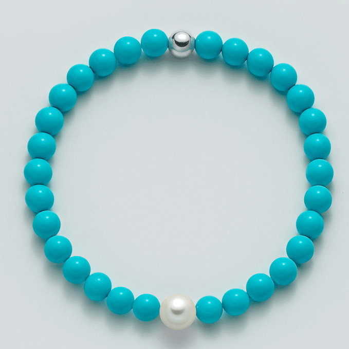 Bracciale Donna Miluna Terra e Mare Perla Turchese PBR3206 - Miluna