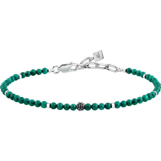 Bracciale Uomo Morellato Terra in Acciaio e Quarzo Verde – S1763 - Morellato