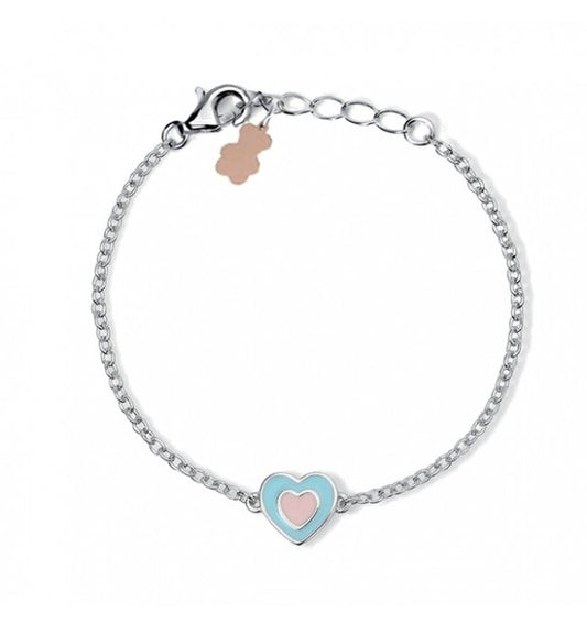 Bracciale Bambina Nanan NAN0676 – Cuore Smalto Rosa Azzurro - Arena Gioielli - Nanan