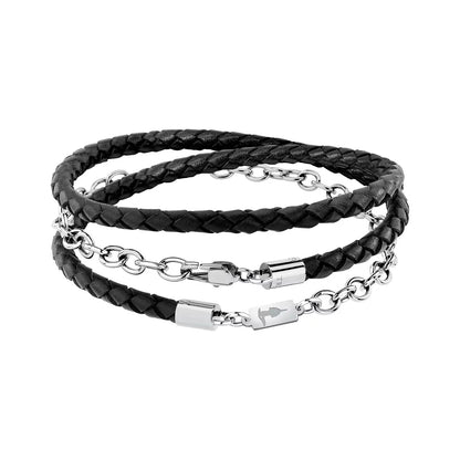 Bracciale Uomo Trussardi T-Leather TJAXZ17 - Arena Gioielli