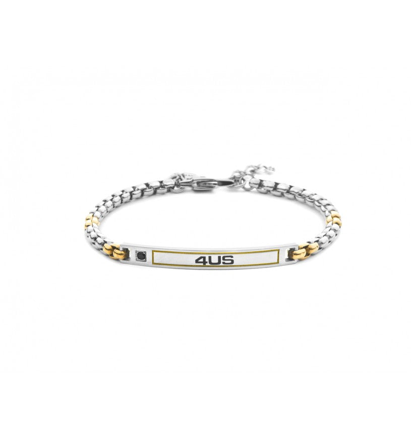 Bracciale Uomo Cesare Paciotti 4US Bicolore Oro Giallo 4UBR8445 - cesare paciotti