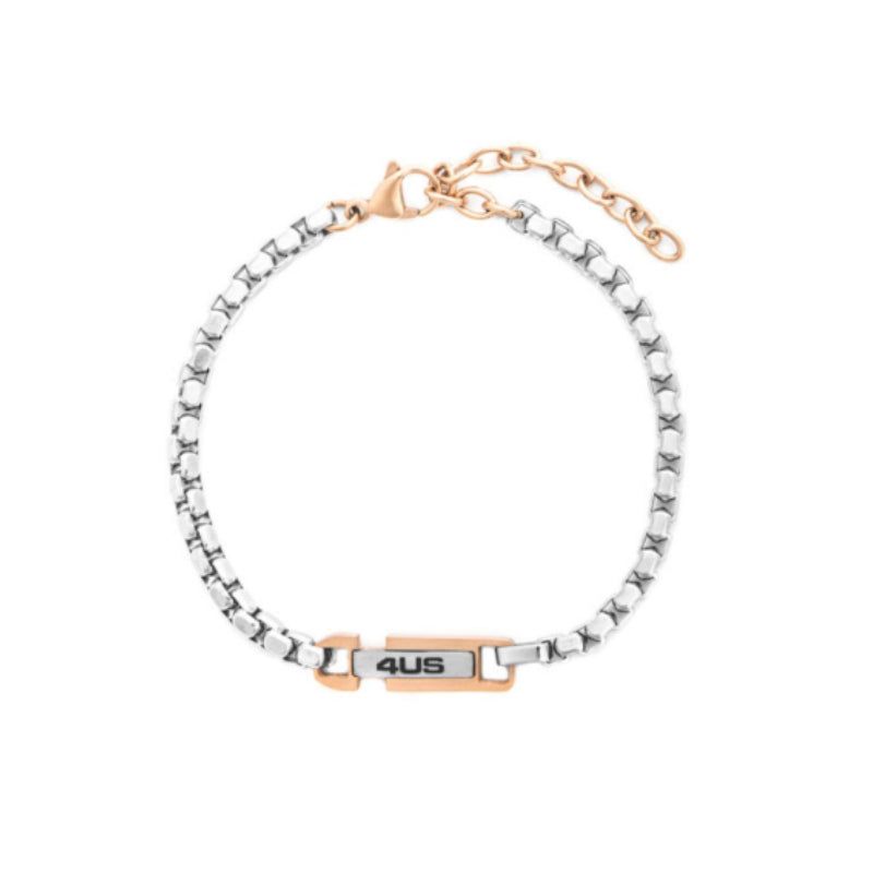 Bracciale Uomo Cesare Paciotti 4US Bicolore Oro Rosa 4UBR8524 - Arena Gioielli 