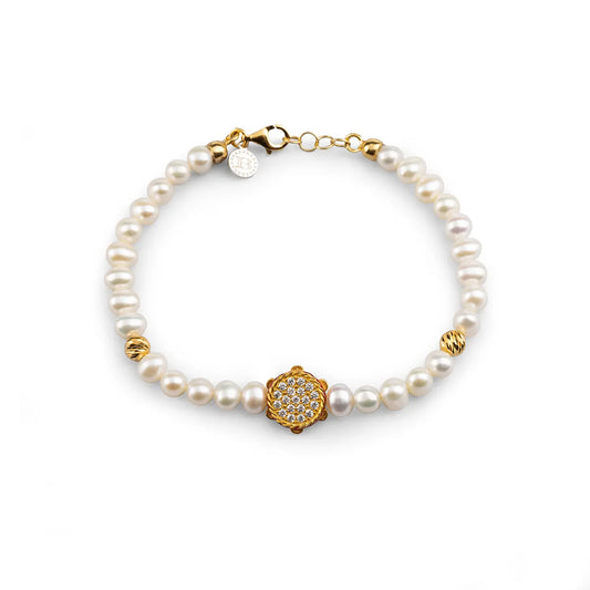 Bracciale donna in argento Isola Bella Perla Tamburello Lapilli 20001403 - Arena Gioielli 