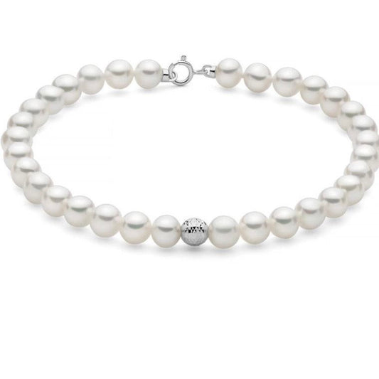 Bracciale Donna Miluna in Perle Vere e Oro Bianco 18kt – PBR3776 - Arena Gioielli  - Miluna