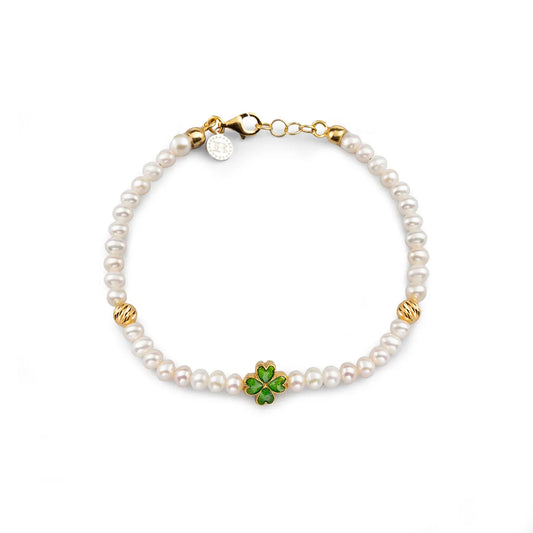 Bracciale donna in argento Isola Bella Perla Quadrifoglio 20001399 - Arena Gioielli 