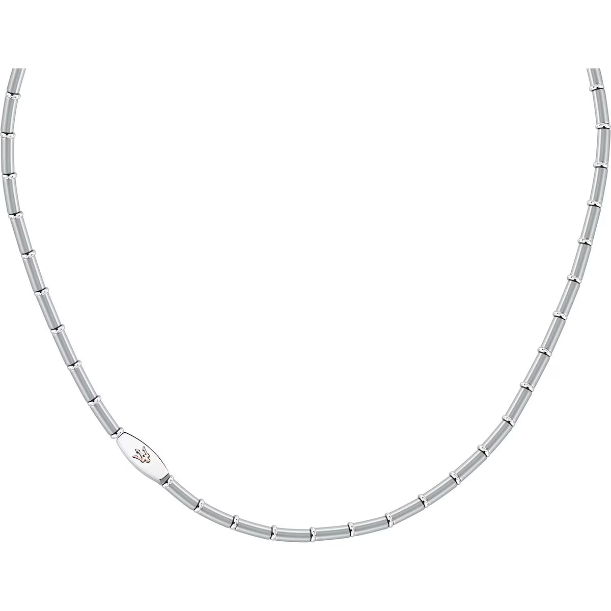 Collana Uomo Maserati Titanium JM426AXF02 a Catena in Acciaio Silver 52 cm - Maserati
