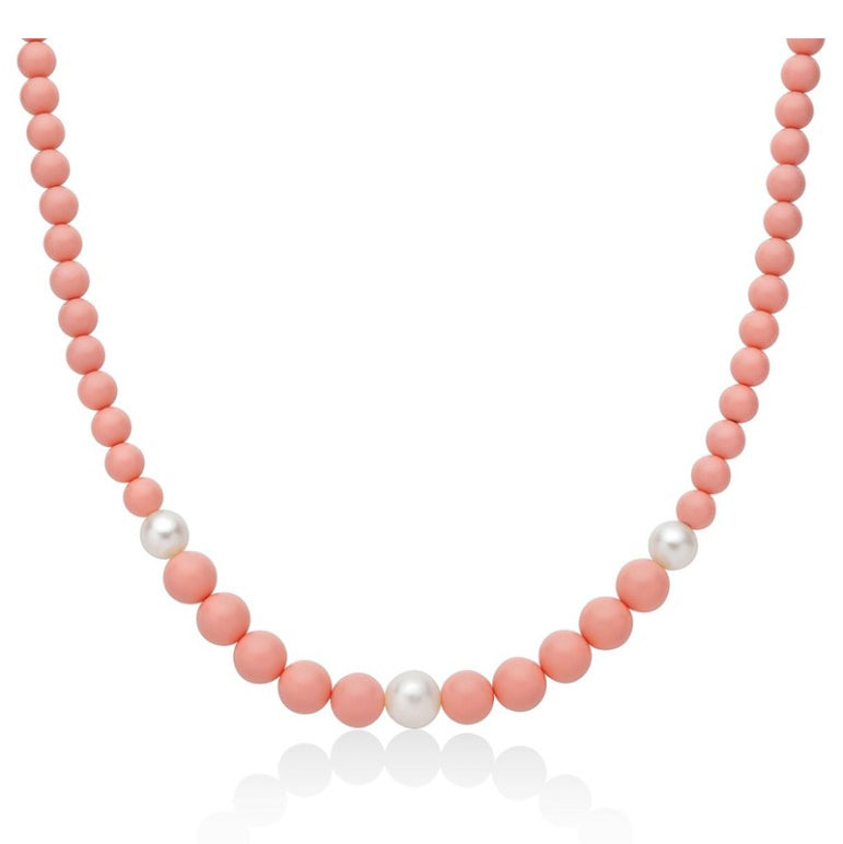 Collana Donna Miluna Terra e Mare Perle e Corallo Rosa pcl6693 - Arena Gioielli 