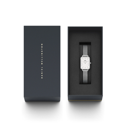 Orologio Donna Daniel Wellington Quadro Pressed Sterling White DW00100438 - Arena Gioielli