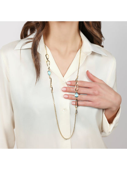 Collana Donna Unoaerre Joya Cristallo Azzurro Goccia - Arena Gioielli