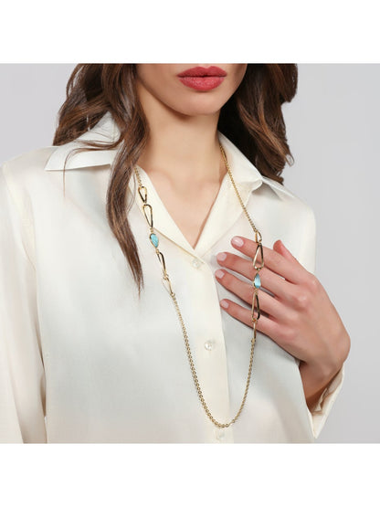 Collana Donna Unoaerre Joya Cristallo Azzurro Goccia - Arena Gioielli