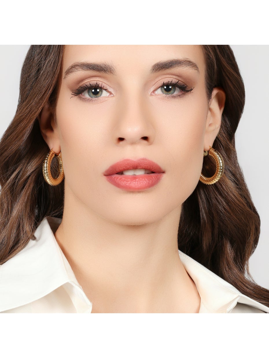 Orecchini Donna Unoaerre Tubogas Oro Giallo 24kt - Arena Gioielli 