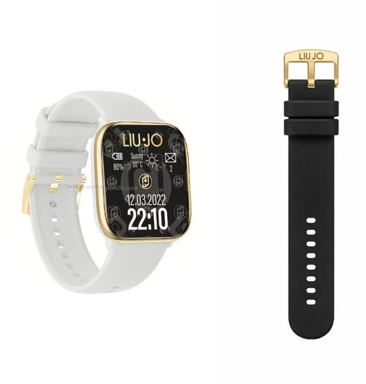 Smartwatch Donna Liu Jo Curved Gold Bianco con Doppio Cinturino – SWLJ211 — Donna - Arena Gioielli 